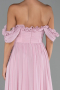 Robe de Soirée Longue Mousseline Poudre ABU6325