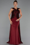 Robe de Soirée Longue Rouge Bordeaux ABU6326
