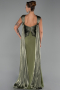 Robe de Soirée Longue Kaki ABU6326