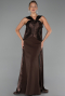 Robe de Soirée Longue Brun ABU6326