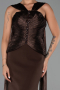 Robe de Soirée Longue Brun ABU6326