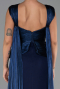 Robe de Soirée Longue Bleu Marine ABU6326