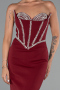 Robe de Soirée Longue Rouge Bordeaux ABU6327