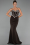 Robe de Soirée Longue Brun ABU6327