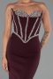 Robe de Soirée Longue Couleur Cerise ABU6327