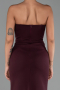 Robe de Soirée Longue Couleur Cerise ABU6327
