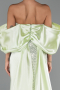 Robe De Soirée Perlé Longue Menthe ABU5169
