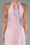 Robe de Soirée Longue Dantelle Poudre ABU6313