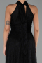 Robe de Soirée Longue Dantelle Noir ABU6313
