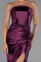 Robe De Soirée Longue Prune ABU4944