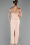 Robe De Soirée Perlé Longue Or ABU5550