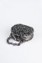 Sac De Soirée Luxe Pierreux Noir-Argent SH854