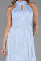 Robe de Soirée Longue Dantelle Bleu clair ABU6313