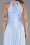 Robe de Soirée Longue Dantelle Bleu clair ABU6313