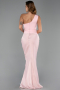 Robe de Soirée Longue Satin Poudre ABU6331