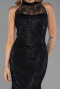 Robe de Soirée Longue Dantelle Noir ABU6332