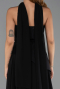 Robe De Soirée Mousseline Longue Noir ABU6042