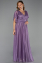 Robe De Soirée Grande Taille Longue Lilas ABU5323