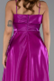 Robe De Soirée Satin Midi Fushia ABK2657