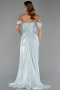 Robe De Soirée Mousseline Longue Menthe ABU5974