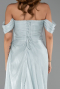 Robe De Soirée Mousseline Longue Menthe ABU5974