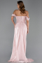 Robe De Soirée Mousseline Longue Poudre ABU5974