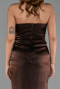 Robe de Soirée Longue Mousseline Brun foncé ABU6336