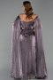 Robe de Soirée Longue Mousseline Lavande ABU6337