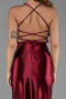 Robe de Soirée Longue Satin Couleur Cerise ABU2800