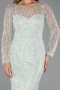 Robe De Soirée Perlé Longue Menthe ABU5649