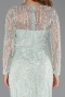 Robe De Soirée Perlé Longue Menthe ABU5649