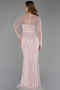 Robe De Soirée Perlé Longue Poudre ABU5649