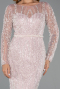 Robe De Soirée Perlé Longue Poudre ABU5649