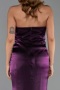Robe de Soirée Longue Mousseline Violet ABU6336