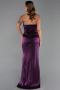 Robe de Soirée Longue Mousseline Violet ABU6336