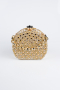 Sac De Soirée Luxe Pierreux Or SH854