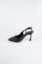 Stiletto Coupe Au Laser Noir MJ4102