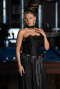 Robe de Soirée Longue Mousseline Noir ABU6322