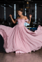 Robe de Soirée Longue Mousseline Poudre ABU6325