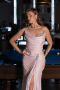 Robe de Soirée Longue Mousseline Poudre ABU6336