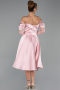Tenue de Soirée Midi Satin Poudre ABK2552