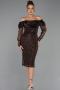 Tenue de Soirée Midi Perlé Brun ABK2663