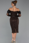Tenue de Soirée Midi Perlé Brun ABK2663