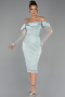 Tenue de Soirée Midi Perlé Menthe ABK2663