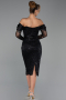 Tenue de Soirée Midi Perlé Noir ABK2663