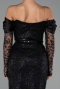 Tenue de Soirée Midi Perlé Noir ABK2663