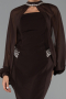 Robe De Soirée Midi Brun ABK2664