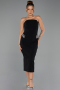 Robe De Soirée Midi Noir ABK2664