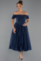 Robe de Cérémonie Midi Bleu Marine ABK2665