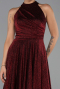 Robe de Cérémonie Midi Rouge Bordeaux ABK2638